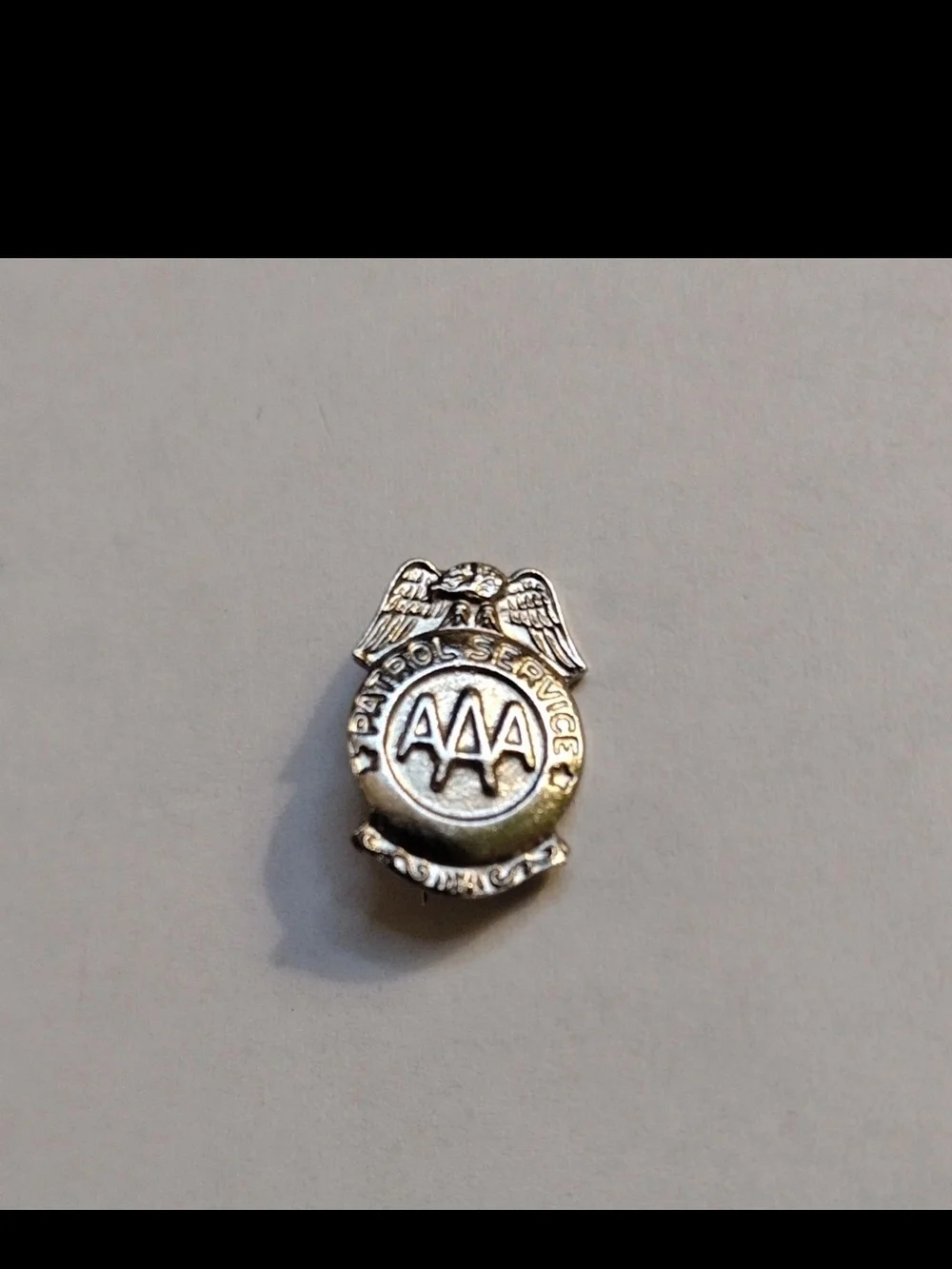 AAA Patrol Service Mini Badge Pin Award Hat Lapel Very Early Extremely Cool Pin